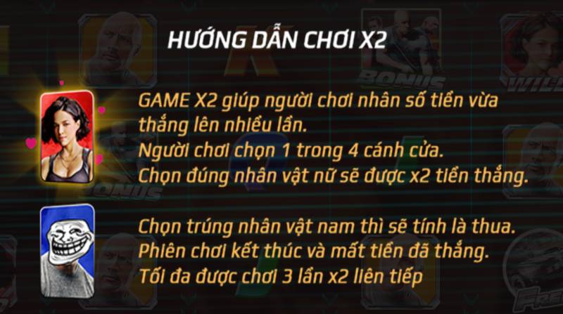 Tinh nang Game X2 Nhan doi phan thuong fast and furious